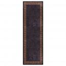 Teppich Waschbar 80x300 cm Schwarz und Golden Rutschfest