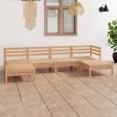 6-tlg. Garten-Lounge-Set Massivholz Kiefer