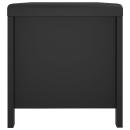 Sitzbank mit Stauraum Kissen Schwarz 105x40x45cm Holzwerkstoff
