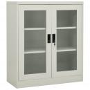 Büroschrank Hellgrau 90x40x105 cm Stahl 