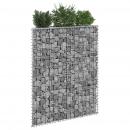  Gabionen-Hochbeet Trapezform Verzinkter Stahl 80x20x100 cm
