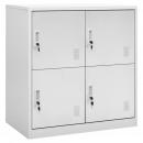 Schließfachschrank Hellgrau 90x45x92,5 cm Stahl