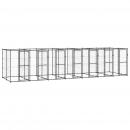 Outdoor-Hundezwinger Stahl 16,94 m²