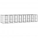 Outdoor-Hundezwinger Stahl 19,36 m²