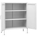 Lagerschrank Weiß 80x35x101,5 cm Stahl