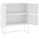 Highboard Weiß 80x35x100 cm Stahl