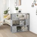Bücherregal Raumteiler Betongrau 100x24x94 cm