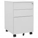 Aktenschrank mit Rollen Hellgrau 39x45x60 cm Stahl