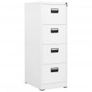 Aktenschrank Weiß 46x62x133 cm Stahl