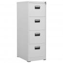 Aktenschrank Hellgrau 46x62x133 cm Stahl
