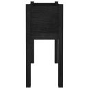 Pflanzkübel 2 Stk. Schwarz 70x31x70 cm Massivholz Kiefer
