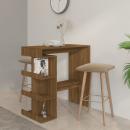 Bartisch mit Regal Braun Eiche 100x50x101,5cm Holzwerkstoff