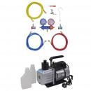 Vakuumpumpe 50 L/min 2-Wege-Verteiler-Manometer Klimaanlagen