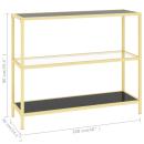Regal Schwarz und Transparent 100x36x90 cm Gehärtetes Glas