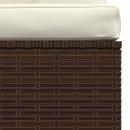 4-Sitzer-Sofa mit Kissen Braun Poly Rattan