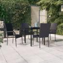 5-tlg. Garten-Essgruppe Schwarz