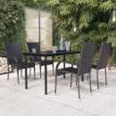 5-tlg. Garten-Essgruppe Schwarz
