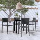 5-tlg. Garten-Essgruppe Schwarz