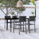 5-tlg. Garten-Essgruppe Schwarz