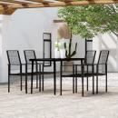 5-tlg. Garten-Essgruppe Schwarz