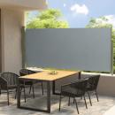 Seitenmarkise Ausziehbar 140x300 cm Grau