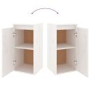 TV-Schränke 2 Stk. Weiß Massivholz Kiefer