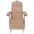 Adirondack-Gartenstuhl mit Fußteil HDPE Braun