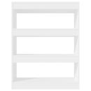 Bücherregal/Raumteiler Hochglanz-Weiß 80x30x103cm Holzwerkstoff