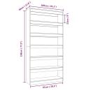 Bücherregal/Raumteiler Sonoma-Eiche 100x30x198 cm Holzwerkstoff