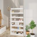 Bücherregal/Raumteiler Hochglanz-Weiß 100×30×198 cm