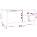 Couchtisch Braun Eichen-Optik 102x50x45 cm Holzwerkstoff