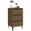 Nachttische 2 Stk. Metallbeinen Braun Eichen-Optik 40x35x69 cm