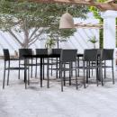 9-tlg. Garten-Essgruppe Schwarz