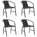 Gartenstühle 4 Stk. Rattan-Optik Kunststoff und Stahl 110 kg