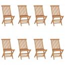 Klappbare Gartenstühle 8 Stk. Massivholz Teak