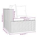 4-tlg. Garten-Lounge-Set mit Auflagen Schwarz Poly Rattan