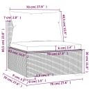 4-Sitzer-Sofa mit Kissen Schwarz Poly Rattan