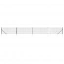 Maschendrahtzaun mit Bodenhülsen Anthrazit 1,1x10 m