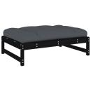 Gartenhocker Schwarz 120x80 cm Massivholz Kiefer
