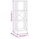 Regal mit 4 Böden 40x30x112 cm Massivholz Eiche