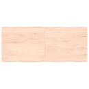 Tischplatte 120x50x(2-6) cm Massivholz Unbehandelt Baumkante