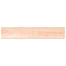 Tischplatte 220x40x(2-6) cm Massivholz Unbehandelt Baumkante