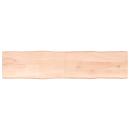 Tischplatte 220x50x(2-4) cm Massivholz Unbehandelt Baumkante