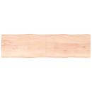 Tischplatte 220x60x(2-4) cm Massivholz Unbehandelt Baumkante