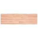 Tischplatte 140x40x(2-4) cm Massivholz Behandelt Baumkante