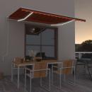 Automatische Markise mit LED & Windsensor 450x350 Orange/Braun
