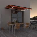 Automatische Markise mit LED & Windsensor 450x350 Orange/Braun