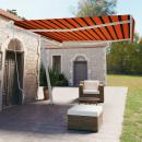 Standmarkise Manuell Einziehbar 450x350 cm Orange/Braun