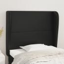 Kopfteil mit Ohren Schwarz 103x23x118/128 cm Kunstleder