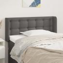 Kopfteil mit Ohren Grau 83x16x78/88 cm Kunstleder